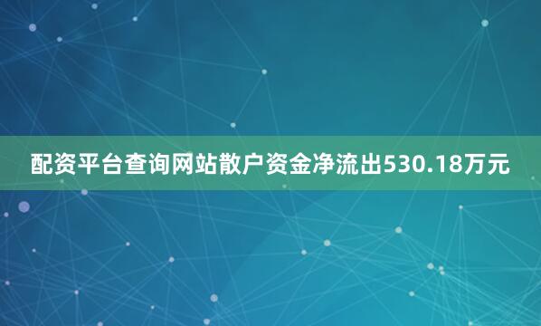 配资平台查询网站散户资金净流出530.18万元
